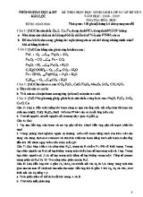 Đề thi chọn học sinh giỏi cấp huyện môn Hóa học Lớp 8 - Năm học 2018-2019 - Phòng giáo dục và đào tạo huyện Hậu Lộc